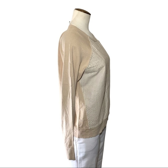 Judith & Charles Sweater Leather Cashmere Blend Sz L (real Sz S/M) Quiet Luxury - Picture 2 of 10